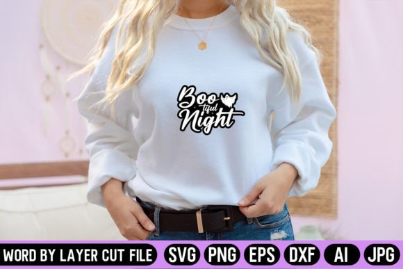 Boo Tiful Night Sticker SVG Design Review